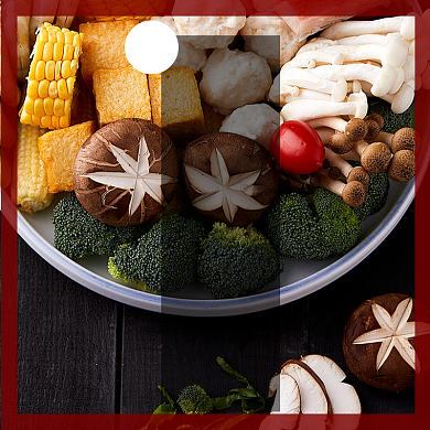 食品菌菇类淘宝直通车火锅配菜主图背景