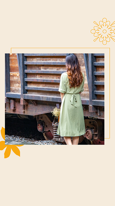 黄色简约旅游文章配图背景