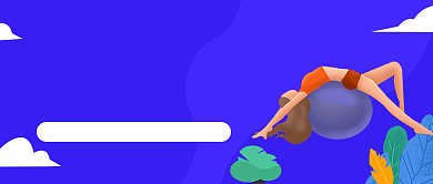 健身瑜伽班身材锻炼公众号封面背景