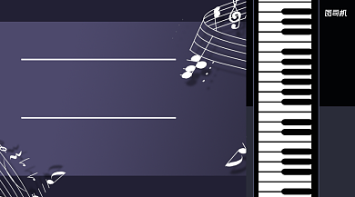 钢琴乐器折扣手机横版海报背景