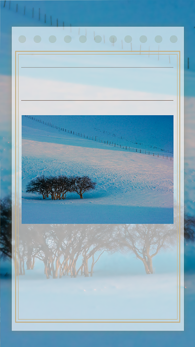 小雪摄影早安日签清新简约手机海报背景