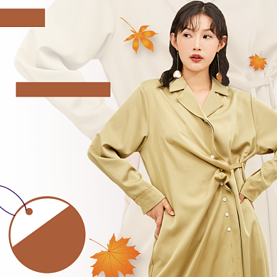 服装女装秋冬季上新大衣外套主图直通车背景