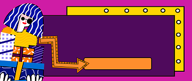天天放肆购卡通手绘公众号首图背景