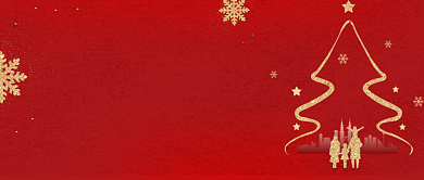 圣诞快乐红色圣诞树家人公众号首图背景