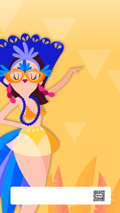 音乐剧插画手机海报背景