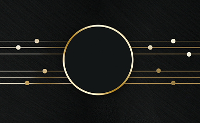 简约大气金边线条音乐教育培训名片背景