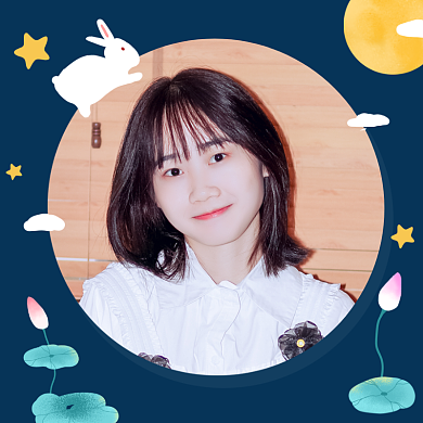 玉兔清新可爱微信中秋头像背景