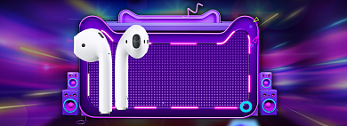 天猫99聚划算耳机促销banner背景