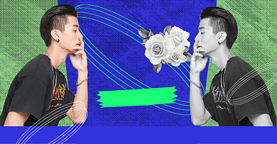 创意男装双十一活动海报背景