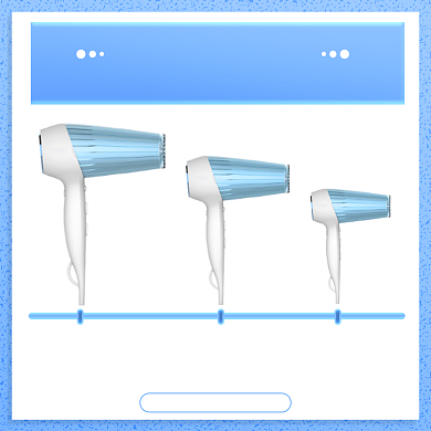 低音吹风机大小号对比描述展示简约主图背景