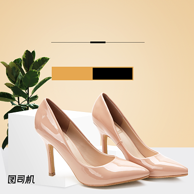 简约时尚女鞋鞋子淘宝天猫主图背景