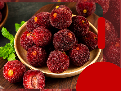 食品水果类美团葡杨梅主图背景