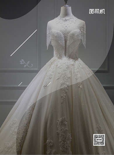 时尚浪漫婚纱婚服定制印刷海报背景