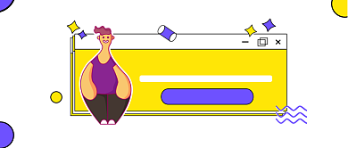 职场指南简约插画公众号logo背景