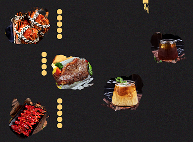 美食餐饮黑色简约大气宣传菜单背景