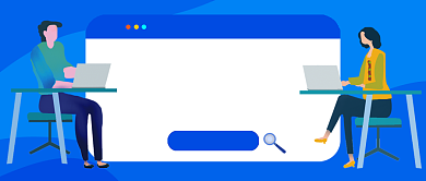 蓝色卡通PPT教育培训公众号首图背景