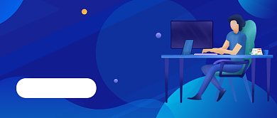 蓝色渐变手绘寻找合伙人公众号首图背景