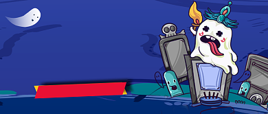 中元节禁忌科普插画风公众号首图背景