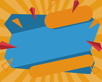 橙色大气打折促销小程序封面背景