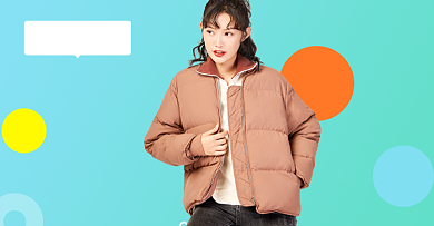 冬季棉服女装上新促销时尚海报背景