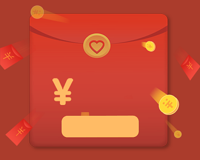 红色关注主播红包小程序封面背景