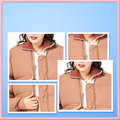 冬季棉服女装买家秀用户好评主图背景