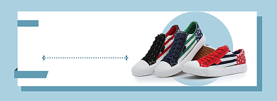 开学季鞋子秋上新帆布鞋休闲鞋促销banner背景