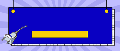 紫色卡通用电安全须知公众号首图背景