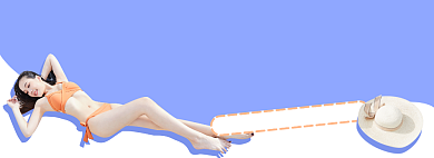 夏日度假泳装防晒电商淘宝banner图背景