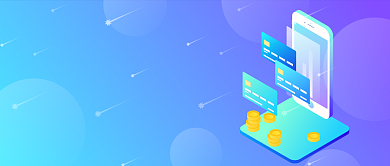 财富助理紫色渐变金融理财公众号首图背景