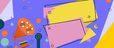 撞色几何炫彩热点新闻背景