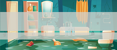 防汛小常识插画公众号首图背景