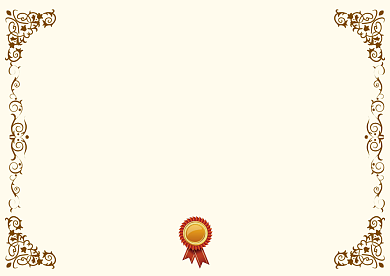 欧式边框商务任命书证书背景