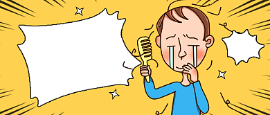 脱发秃头压力大黄色卡通公众号首图背景