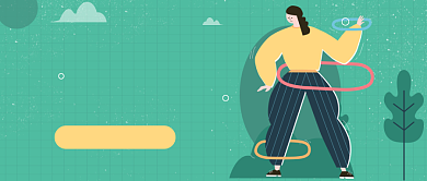 运动健康减肥攻略插画公众号首图背景