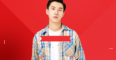 秋冬男装时尚促销海报上新背景