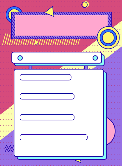 孟菲斯风格高温预警海报背景