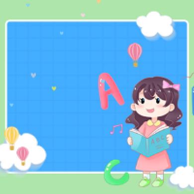 女孩朗读微信小图背景