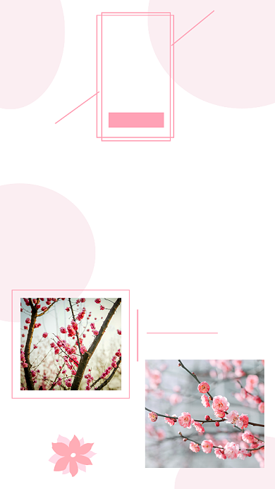 文艺清新梅花开了文章配图背景