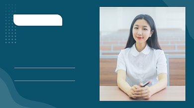 青色简洁小清新培训班课程图背景