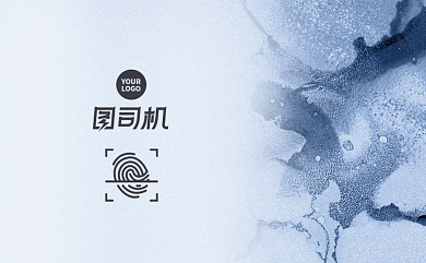 蓝色水彩质感小清新教育名片背景