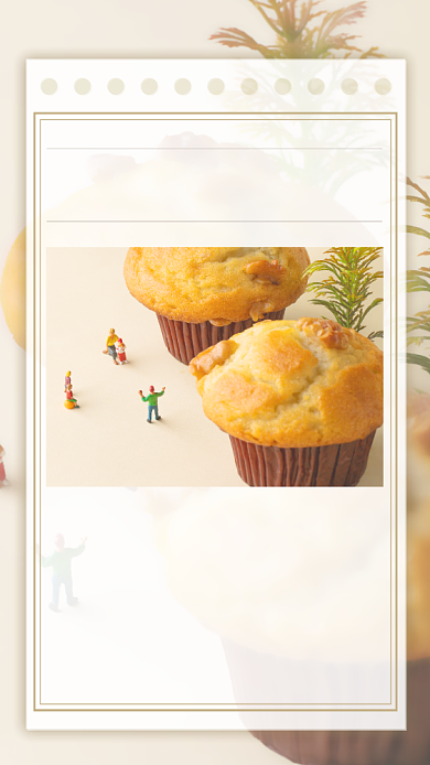 美食烘培摄影日签清新简约手机海报背景