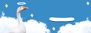 蓝色简约七月你好鸭文章配图背景