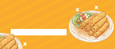 扁平风美食公众号首图模板背景