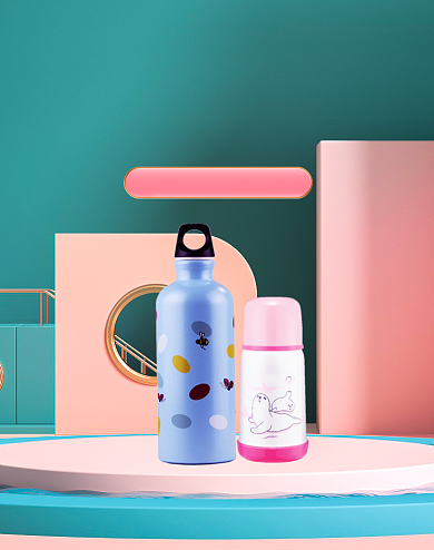 双十二母婴产品立体海报背景