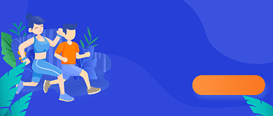 蓝色手绘运动常识公众号首图背景