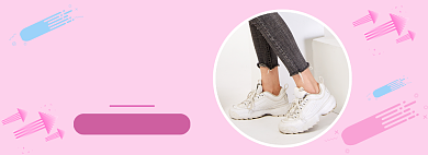 秋季女鞋运动鞋新品促销banner背景