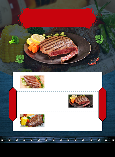美味牛排美食促销宣传印刷海报背景