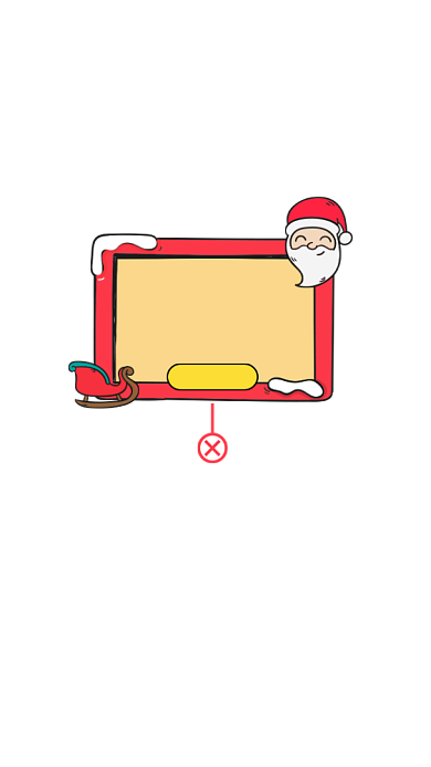 手绘风圣诞优惠卡手机弹窗旋转I界面背景