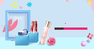 小清新简约七夕情人节护肤海报背景